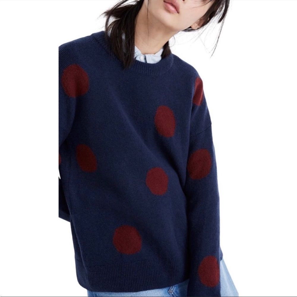 Madewell Jenna dot cozy sweater xxs‎